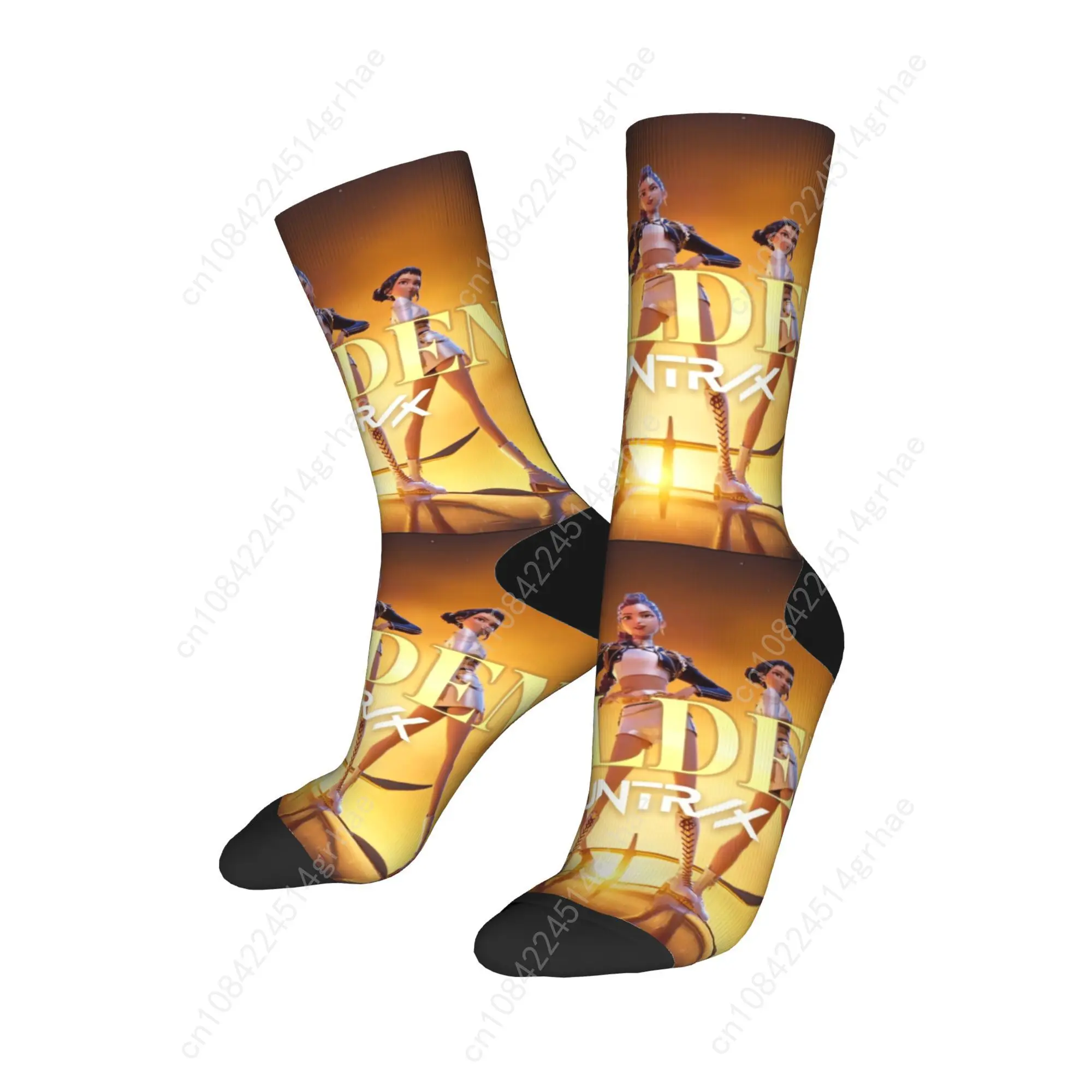 Huntrix Golden Kpop Demon Hunters Calzini Calze antiscivolo Adulti Uomo Calzini da corsa di alta qualità Calzini grafici eleganti primaverili