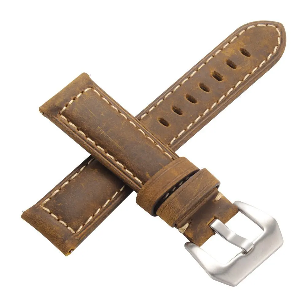 20mm 22mm Quick Release Leather Straps for Zeblaze Vibe 7 Pro Lite Quality Genuine Retro Genuine Leather Watchband Accessories