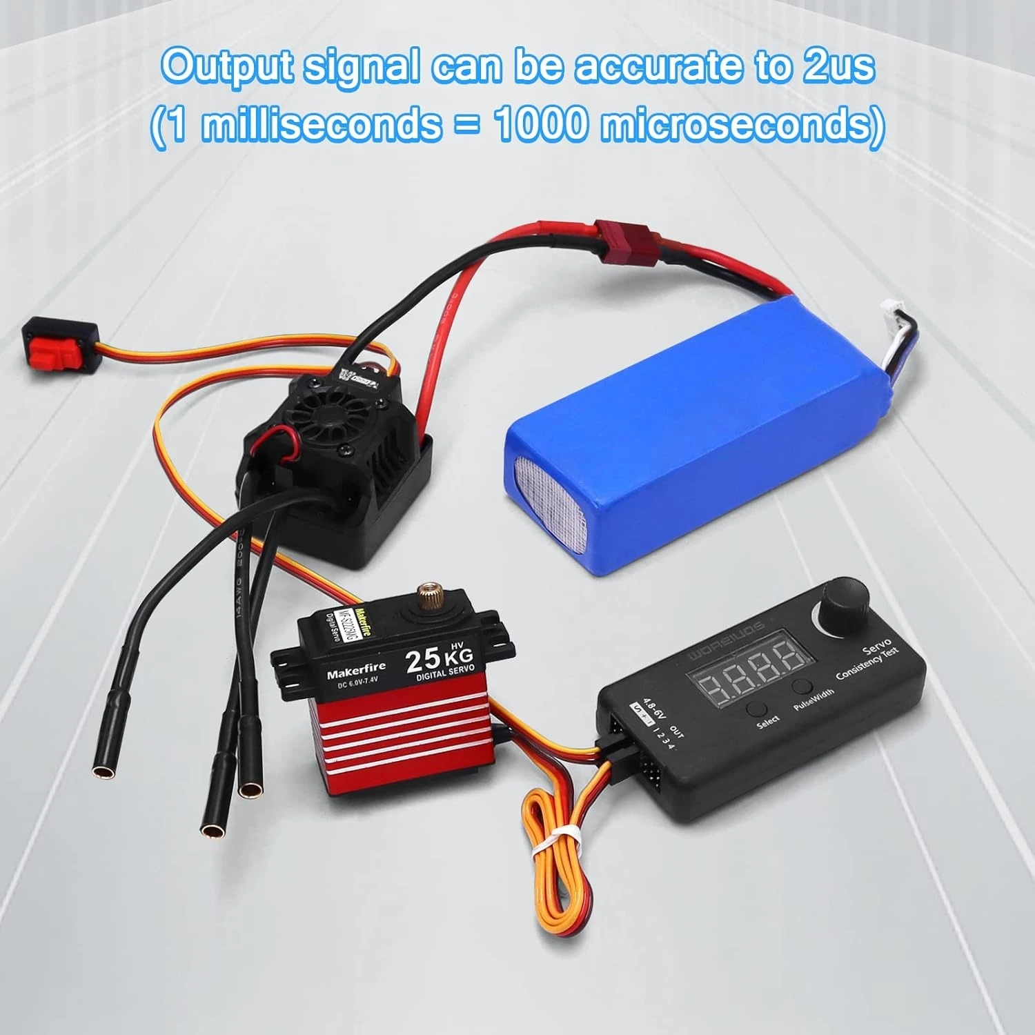 Remote control digital servo tester ESC consistency tester Suitable for remote-controlled helicopters, aircraft and vehicles