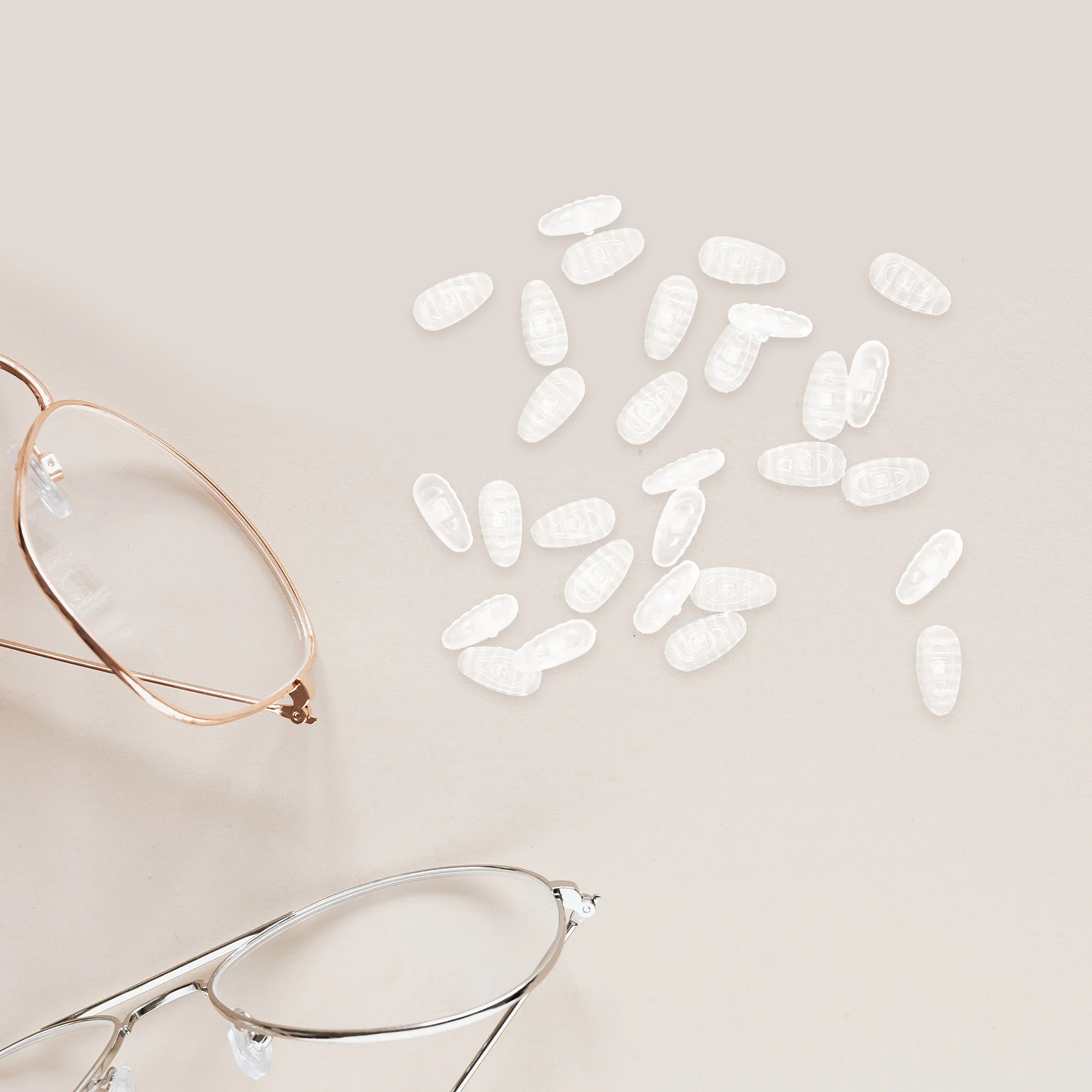 

20 Pairs Comfortable Silicone Nose Pads Anti Slip Eyeglass Accessories Durable Glasses Parts For Better Wearing Experience