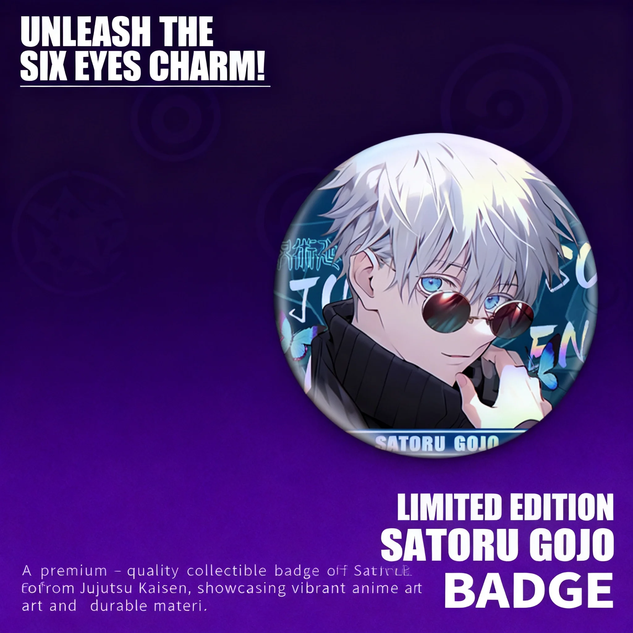 

Аниме-значок «Двойной всплеск» по мотивам «Магической битвы» (Jujutsu Kaisen) с Годжо Сатору и Фушигуро Мегуми, брошь-пин, сувенир, аксессуар, подарок на день рождения