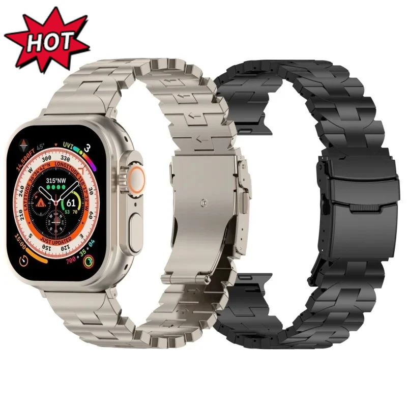 

Титановый ремешок для Apple Watch 9 Ultra 2 49 мм серии 9, 45 мм, 41 мм, 44 мм, роскошный металлический ремешок для iWatch 8 7 6 5 4 3 SE 42 мм 40 мм 41 мм