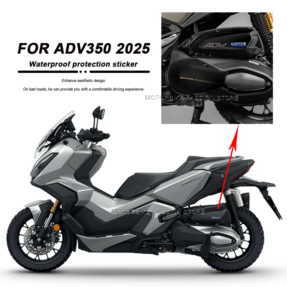 

Для ADV350 adv350 2025 3D наклейка из эпоксидной смолы, комплект защиты выхлопной трубы мотоцикла, устойчивая к царапинам наклейка, противоскользящая наклейка