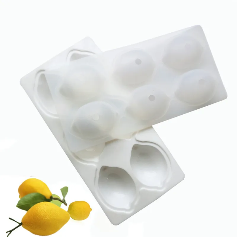 French Dessert Cake Decorating Tools 3D Lemon Shape Fruit Silicone Mold Brownies Cake Mousse Cake Moulds Pastry Baking Tools