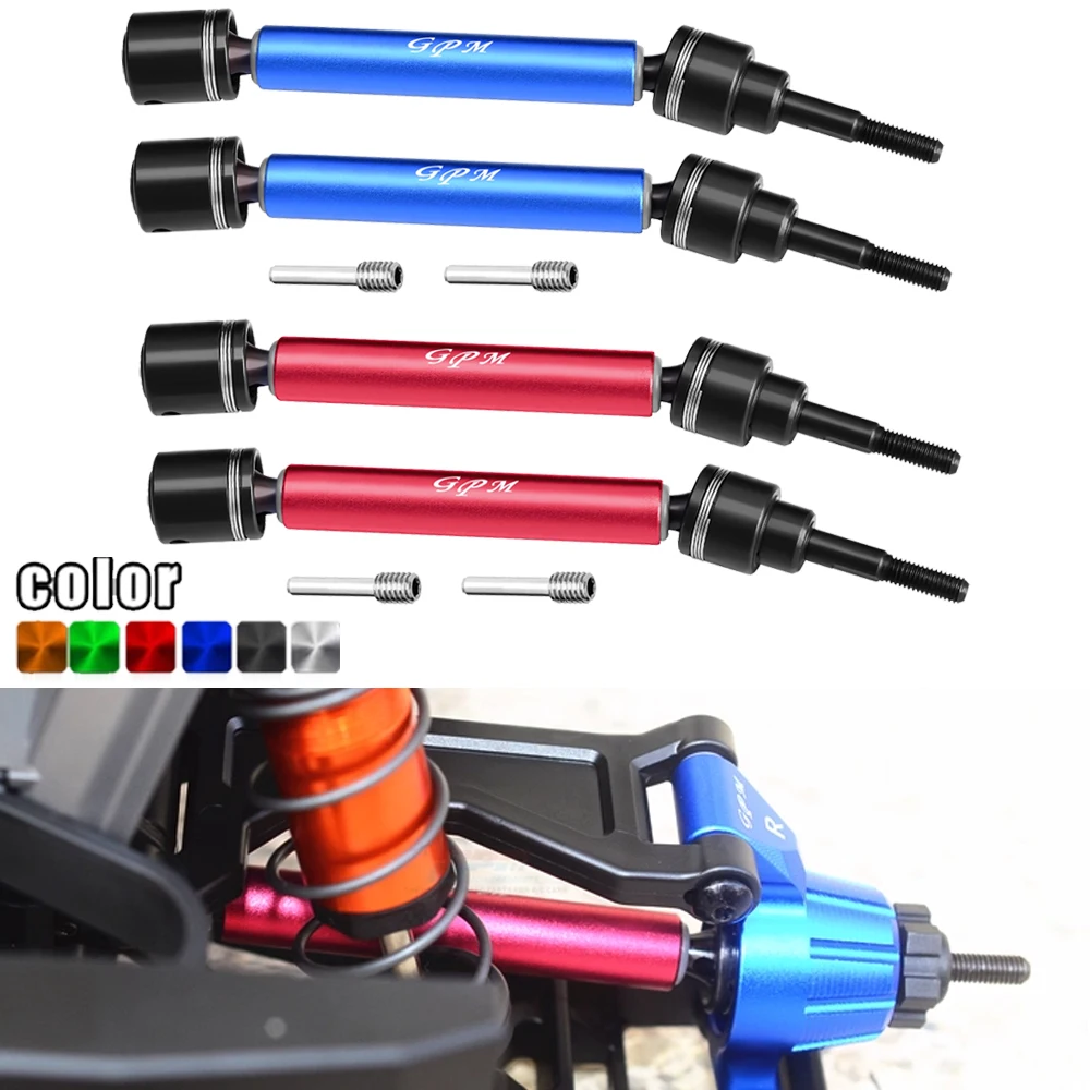 GPM for Traxxas 1/8 MAXX SLASH 6S 102076-4 1/10 MAXX 1.0 89076-4 4S RC Car Metal Alloy Front Rear CVD Drive Shafts 8950X 10250