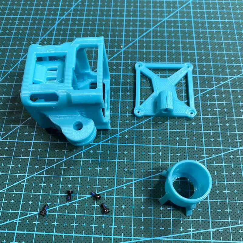 1Set 3D Printed DJI O3 Air Unit Integrated Component Camera Bracket Protection Case Blue Printing Piece GoPro Mount for RC Drone