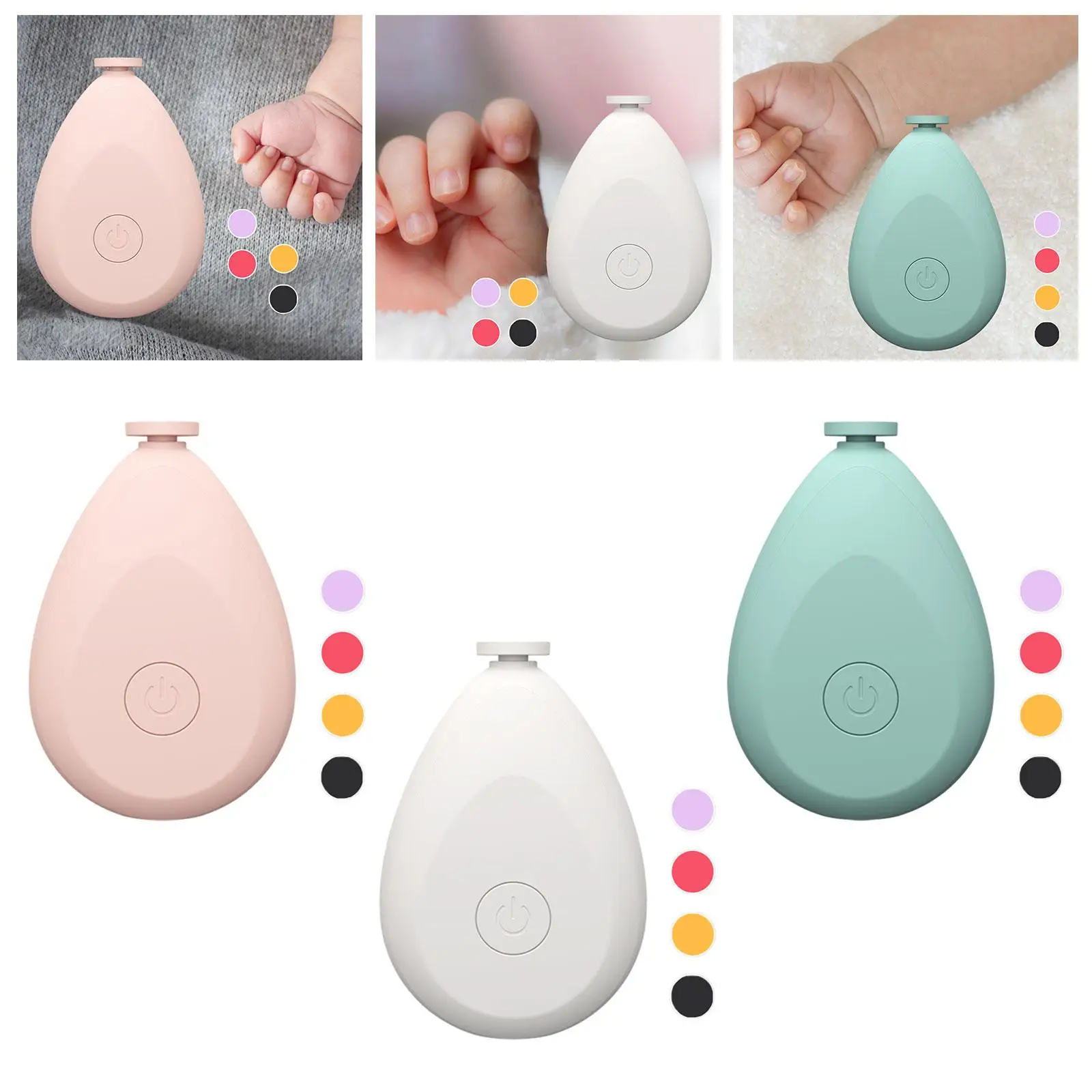 

Automatic Electric Nail Clipper Soft Sandpaper Fingernail Trimmer Grooming Kit for Baby Kids Seniors Infant Nail Polish
