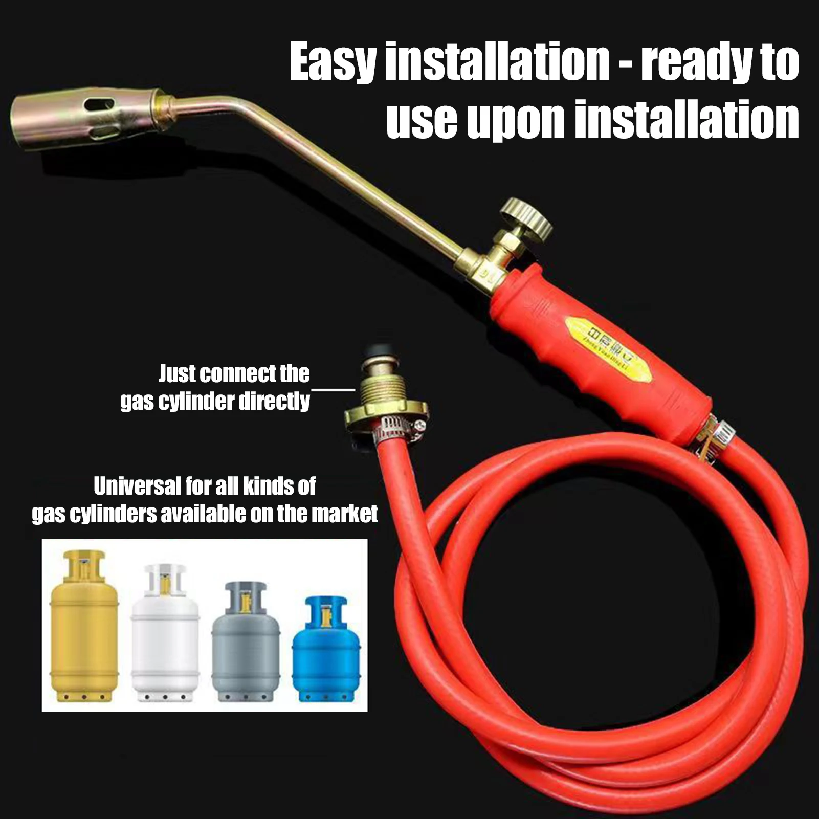 Outdoor Camping Burners Portable Manual Igniter For Cooking Baking Stove Ignition Manual Lighter With Gas Hose BBQ Accessory