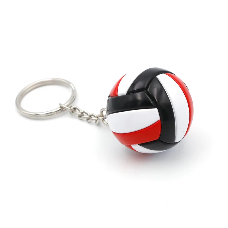 New Creative Mini 3D Volleyball Key Chain PU Leather Ball Bag Pendant Keyring Car Keychain Sports Souvenirs Gifts Keyring