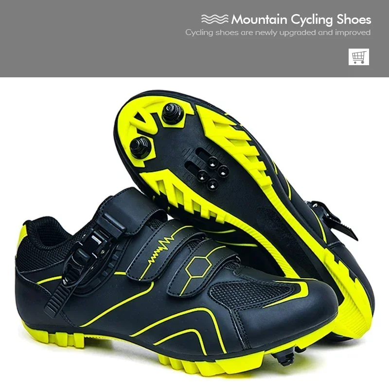 Hot Sale Mtb Shoes Cycling Speed Sneakers Men's Flat Road Cycling Boots Cycling Shoes Clip On Pedals Spd Mountain Bike Sneakers