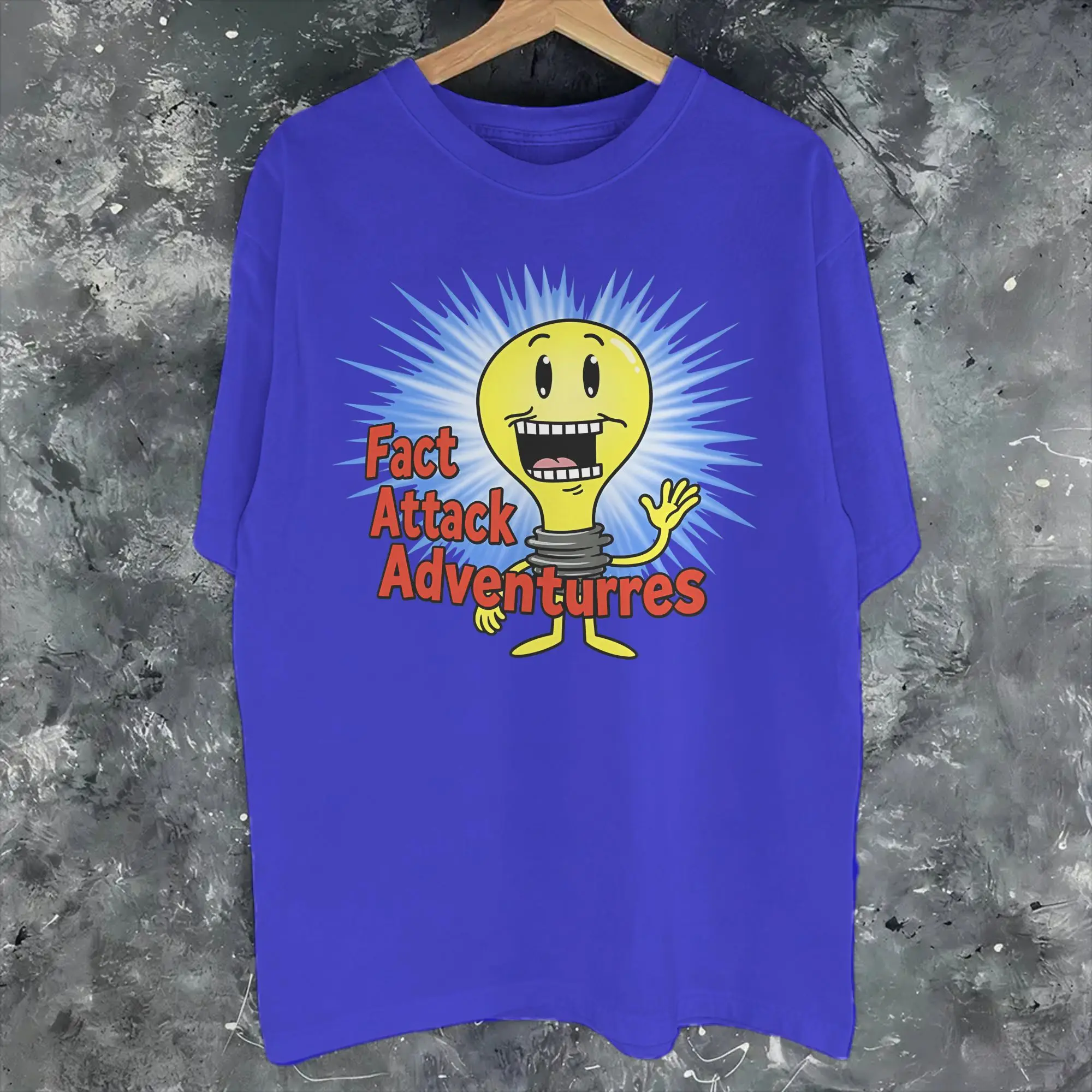Graphic Printing Fact Attack Adventures Lighty T Shirt for Men Women  Pure Cotton T-shirts Short Sleeve Tops