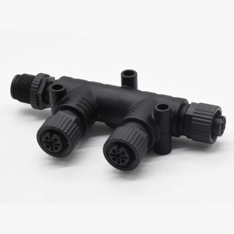 For NMEA2000 Network System T-Adapter, Dispenser M12 5-Core Waterproof Plastic Connector