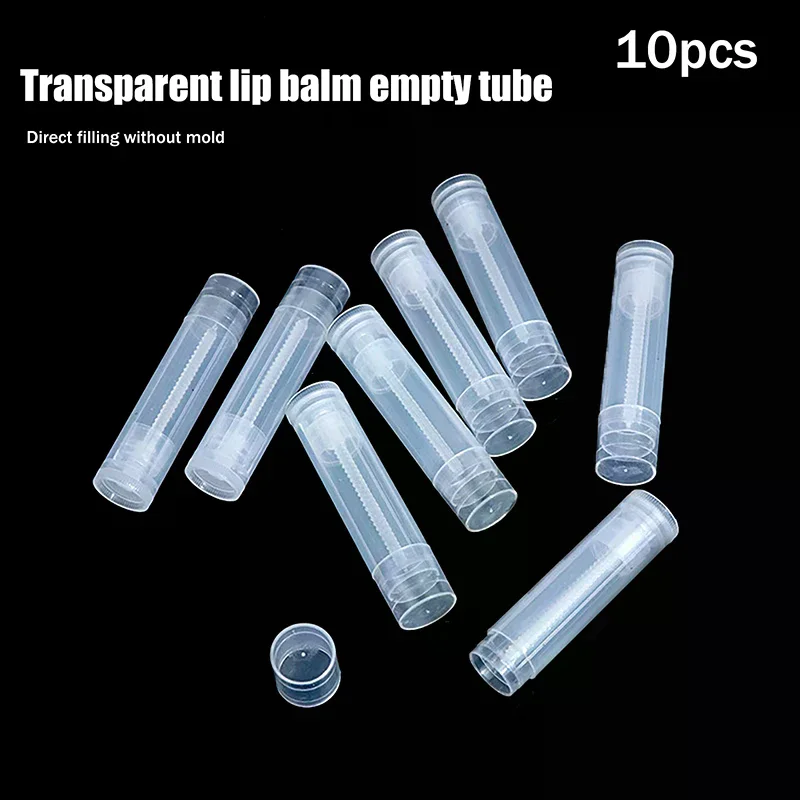 /JCS/10Pcs 5g Empty Lip Gloss Tubes Lipstick Jars Balm Tube Cap Container Travel Makeup Tool Lip Balm Cosmetic Containers