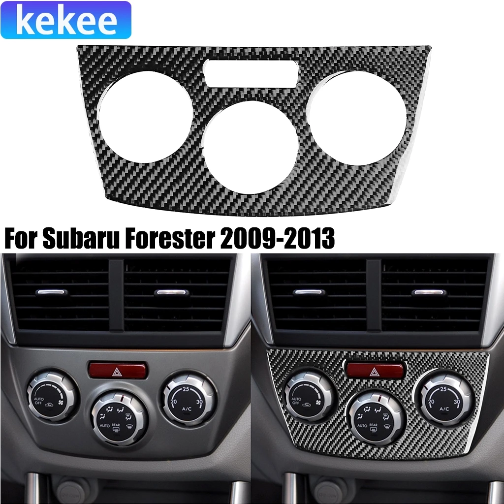 

For Subaru Forester 2009-2012 Carbon Fiber Dashboard Center Console Air Condition Switch Interior Car Accessories Cover Stickers