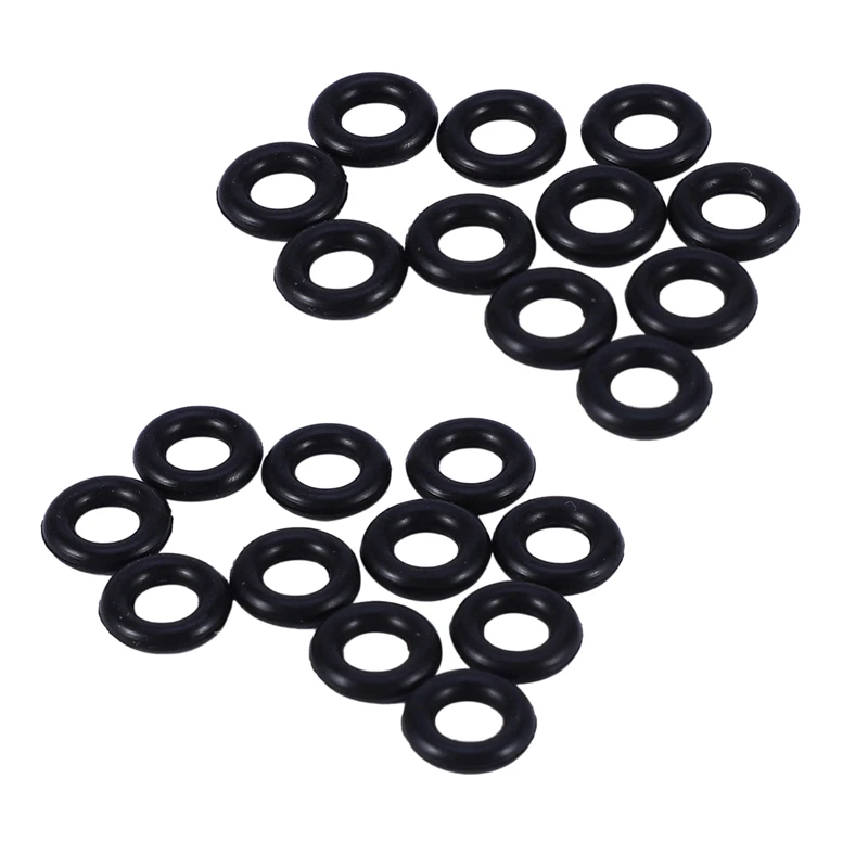RISE-20 Pcs Black Rubber Oil Seal O Shaped Rings Seal Washers 8 X 4 X 2 Mm