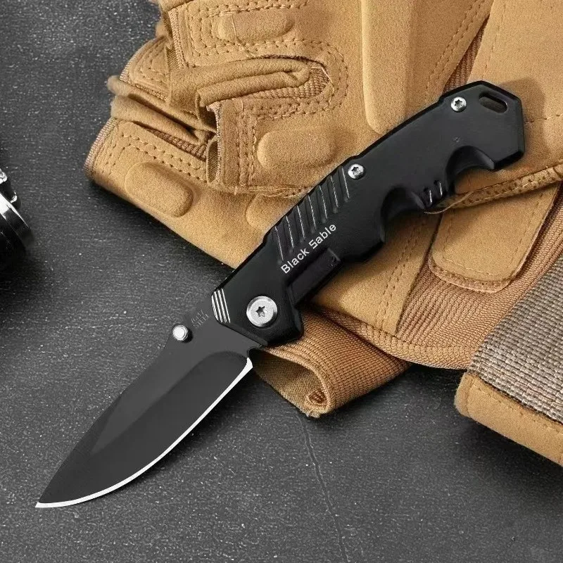 Outdoor Folding Pocket Knife for Man Stainless Steel Blade and Handle EDC Camping Knife Hiking Climbing Knife Survival Tool