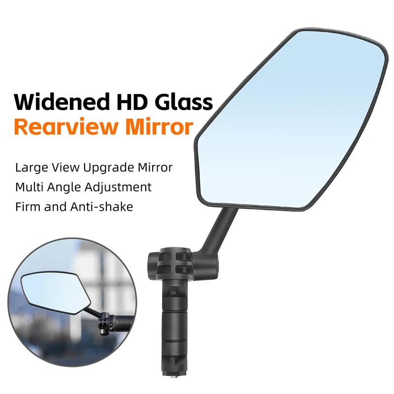 WEST BIKING Bicycle Rearview Mirror HD Wide Angle 360° Rotatable Anti Shake Universal Handlebar Cycling Mirror For MBT Road Bike