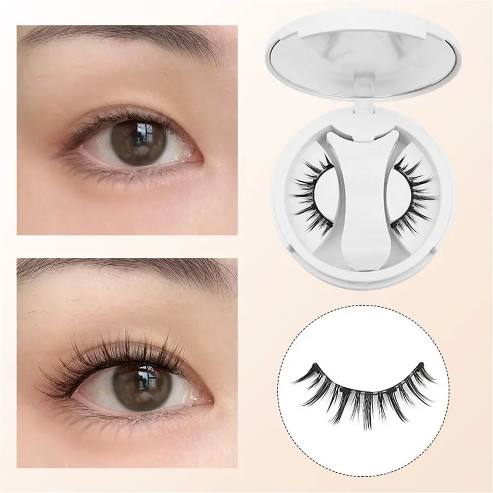 Weiches magnetisches Wimpern-Set ohne Kleber erforderlich. Natürliches Aussehen. Einfach zu tragende magnetische Wimpern mit Applikator. Wiederverwendbare Make-up-Werkzeuge