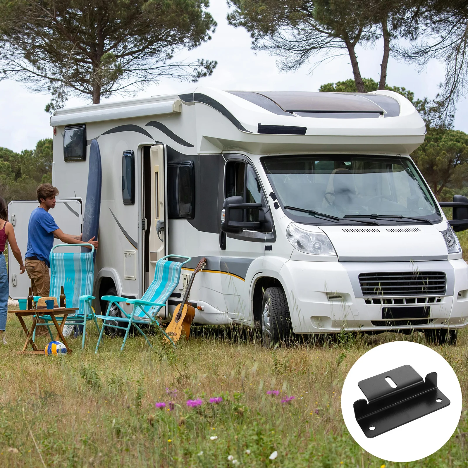 

4Pcs Photovoltaic Mounting Brackets Aluminum Alloy Solar Panel Roof Rack for Rv Yacht Boat Weatherproof Strong Hold