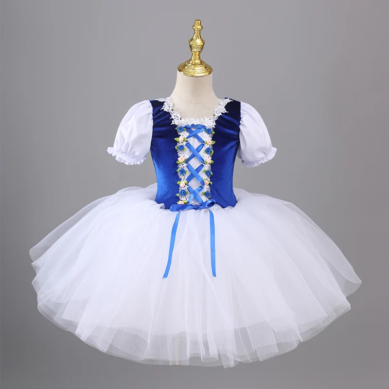 

Professional Long Ballet Dress Girls Women Romantic Tutu Swan Dance Performance Costumes Children Giselle Ballerina Dress