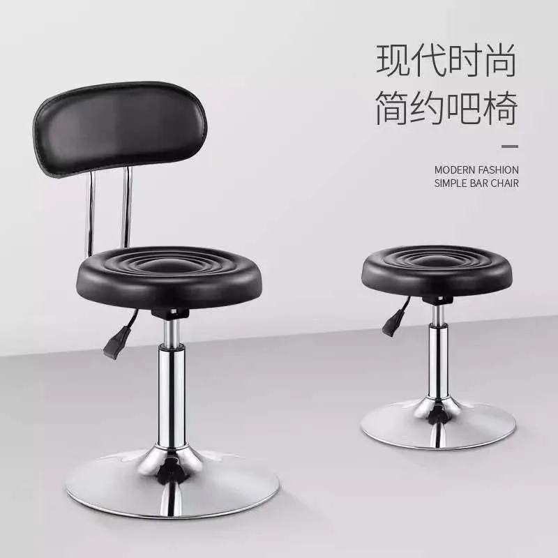 Bar Chair Stool Stool Haircut Rotating Lifting Round  Backrest Pulley  Large Work Supply