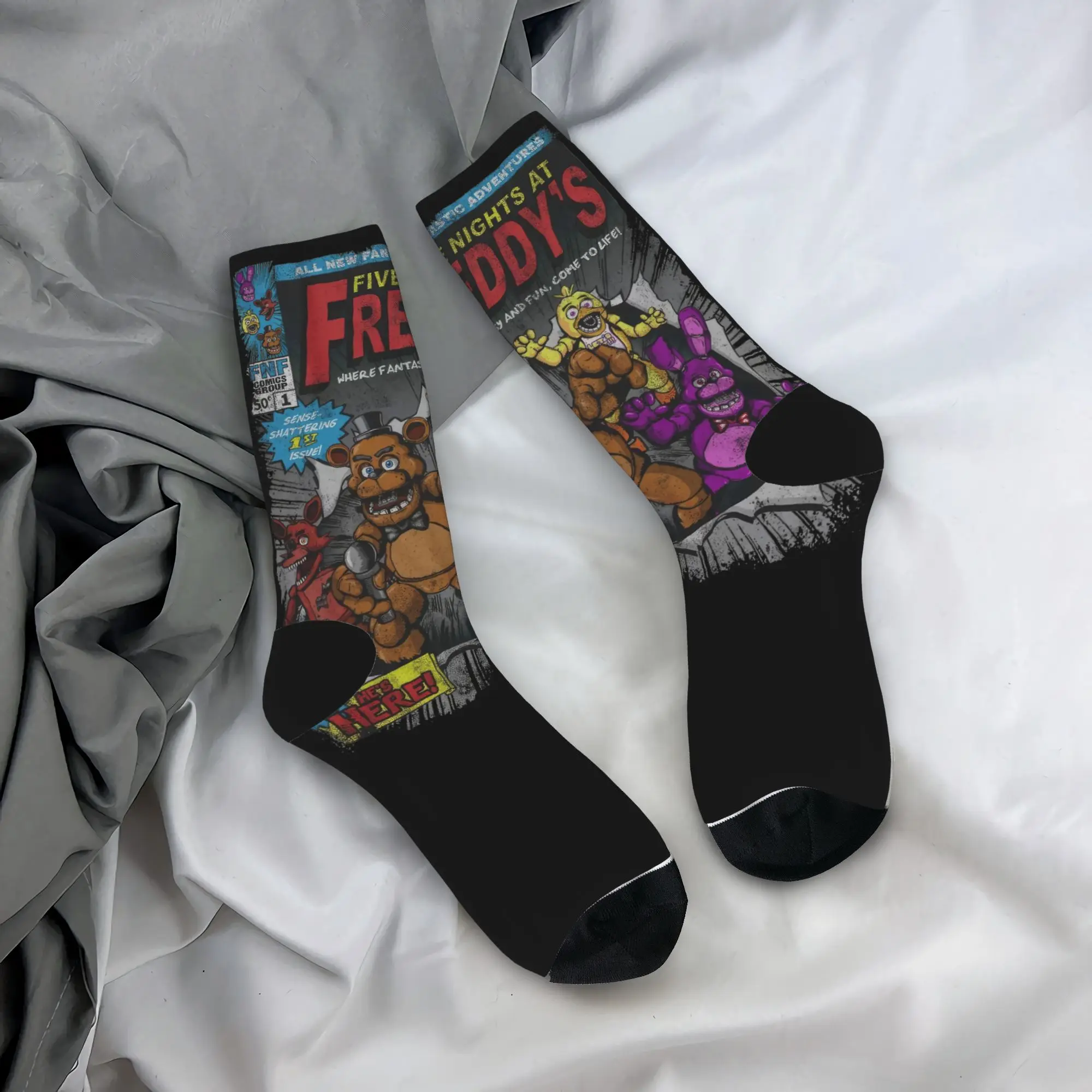 

Freddyed Bonnie Game Socks Men Women Polyester Casual At Freddys Socks Spring Summer Autumn Winter Middle Tube Socks Gift