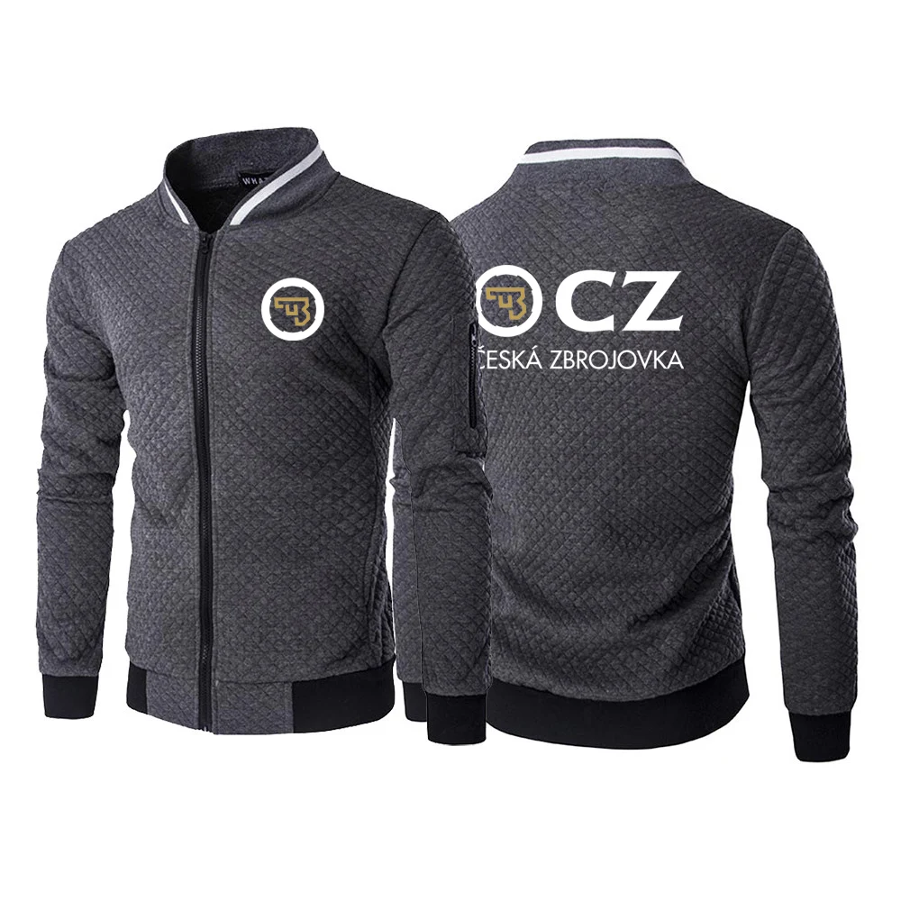 2023 New CZ Logo Long Sleeve Cardigan Jacket Men's Spring Autumn Ceska Zbrojovka Printed Fashion Sports Casual Zipper Sweatshirt