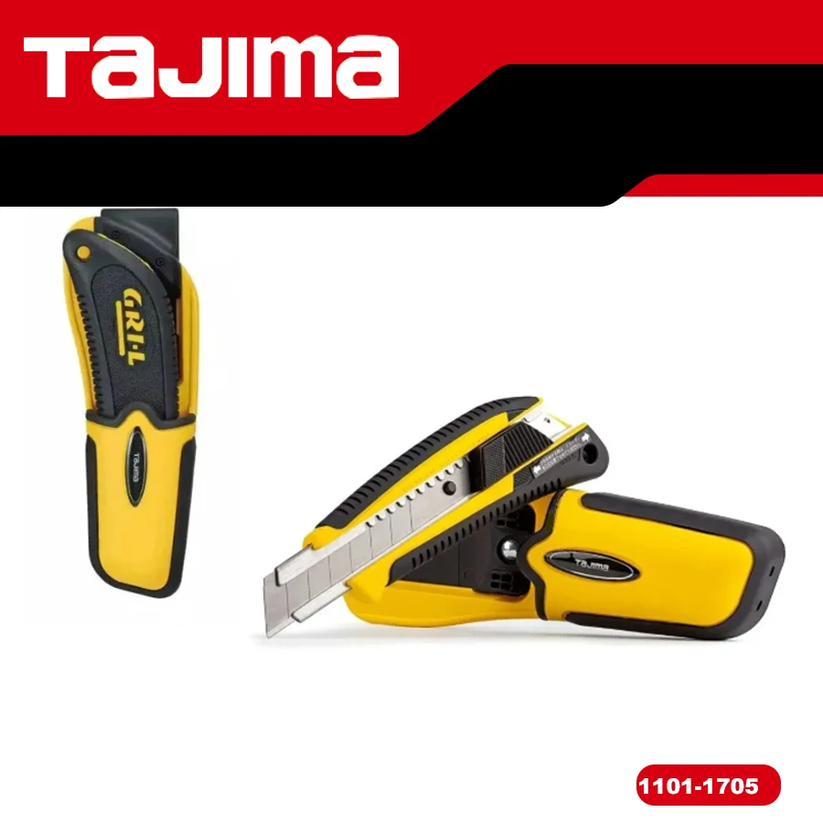 Image of Original Tajima Universalmesser 18mm Tapetenmesser Schwarze Klinge Automatische Verriegelung mit Messerhülle LC-560B/561B 1101-1705/1706