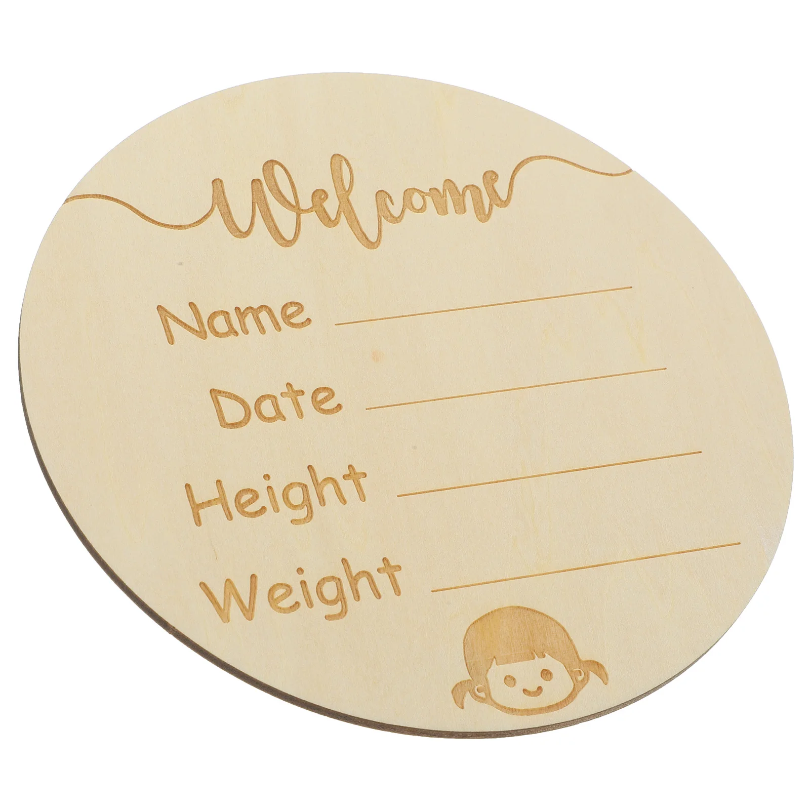 

Baby Arrival Sign Announcement The New Born Wood Basswood Plywood Signs Birth Ornament Plaque