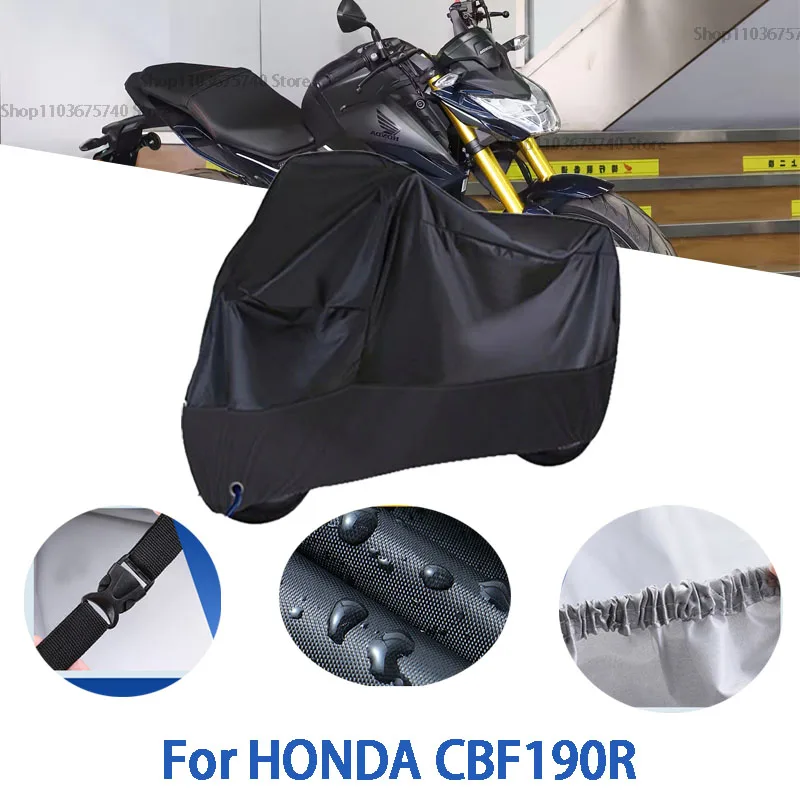 

Полные чехлы для мотоциклов для HONDA CBF190R, автомобильные чехлы на открытом воздухе, защита от солнца, пыли, без ушей, утолщенные оксфордские чехлы, аксессуары