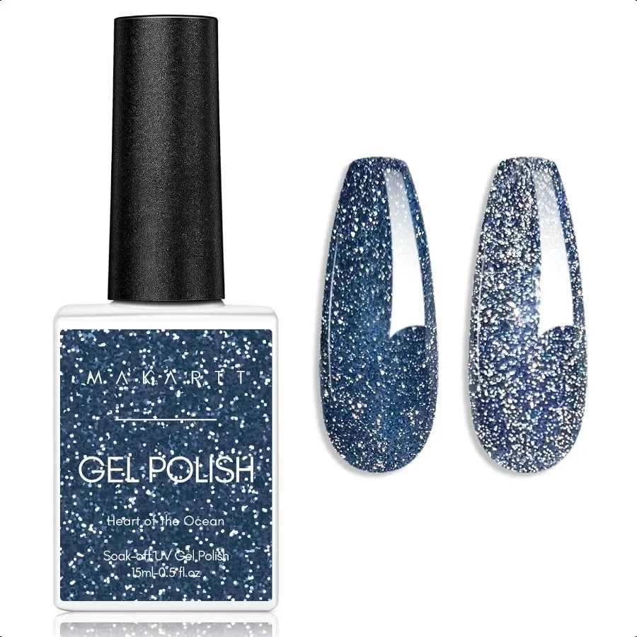 

Блестящий гель-лак для ногтей Flash Blue Diamond Светоотражающий гель УФ-светодиод Soak Off для дизайна ногтей 15 мл DIY Домашний салон Маникюр Hea