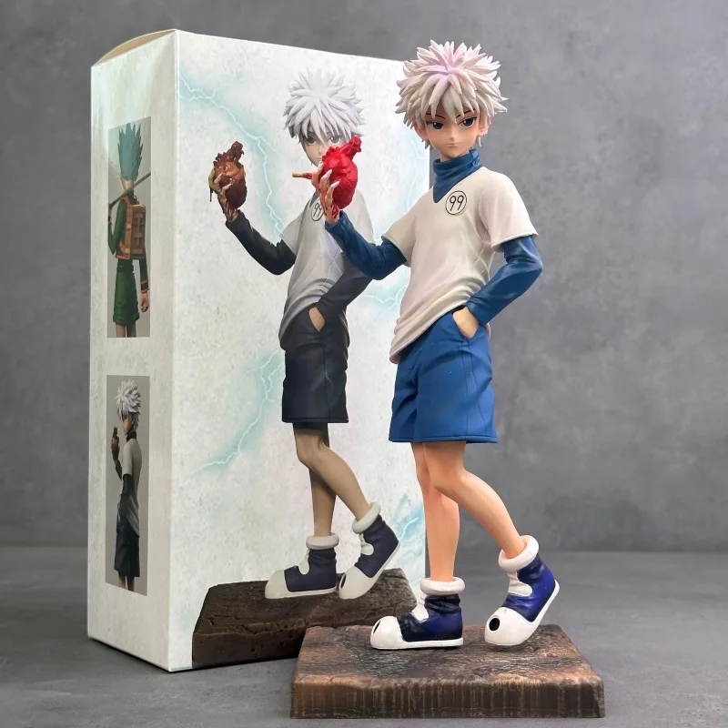 Anime Hunter X Hunter Killua Zoldyck stehende Actionfigur aus PVC, Modellstatue, Spielzeug, Schreibtischdekoration, Sammlerstück, Geschenkbox