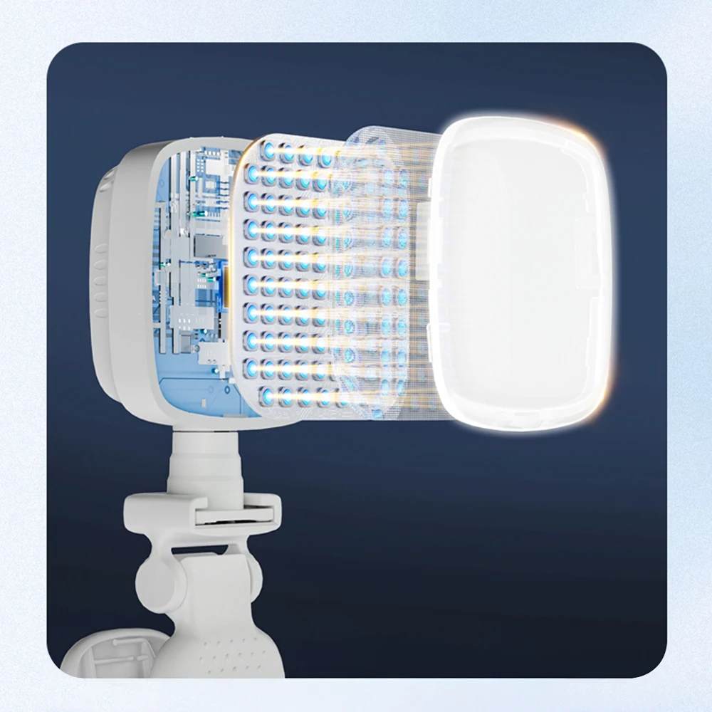 LED New Portable Selfie Fill Light Rechargeable 3 Modes Adjustable Brightness Clip On For Phone Laptop Tablet Meeting Make Up