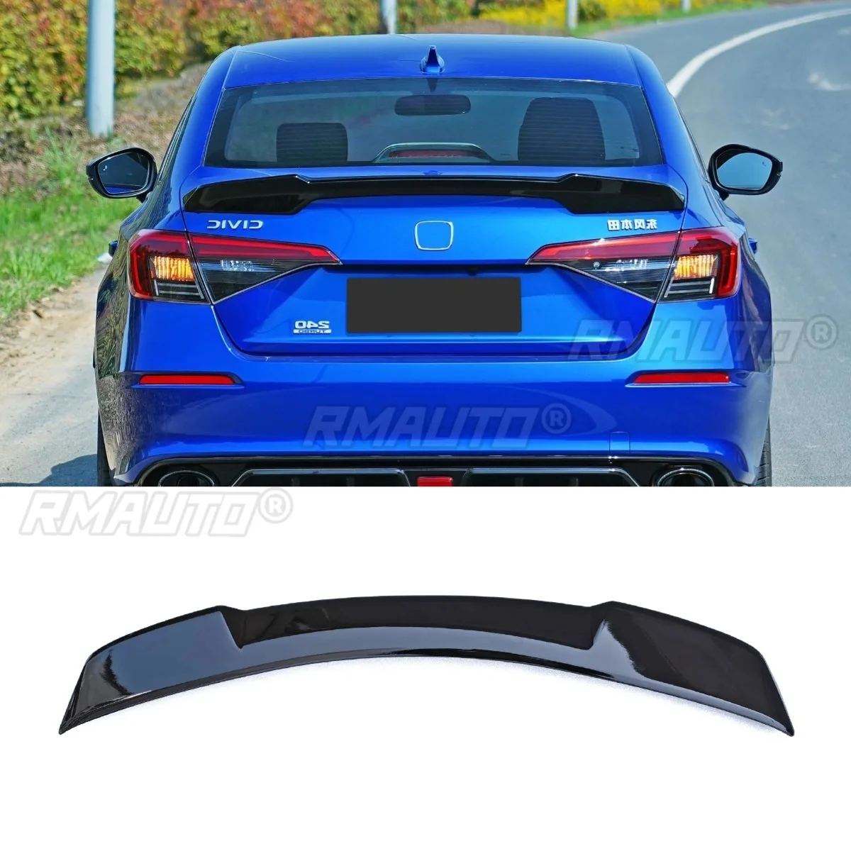Car Rear Trunk Spoiler Wing Body Kit for Honda 11th Gen Civic INTEGRA MUGEN 22 Rear Trunk Spoiler Wing Car Accessories