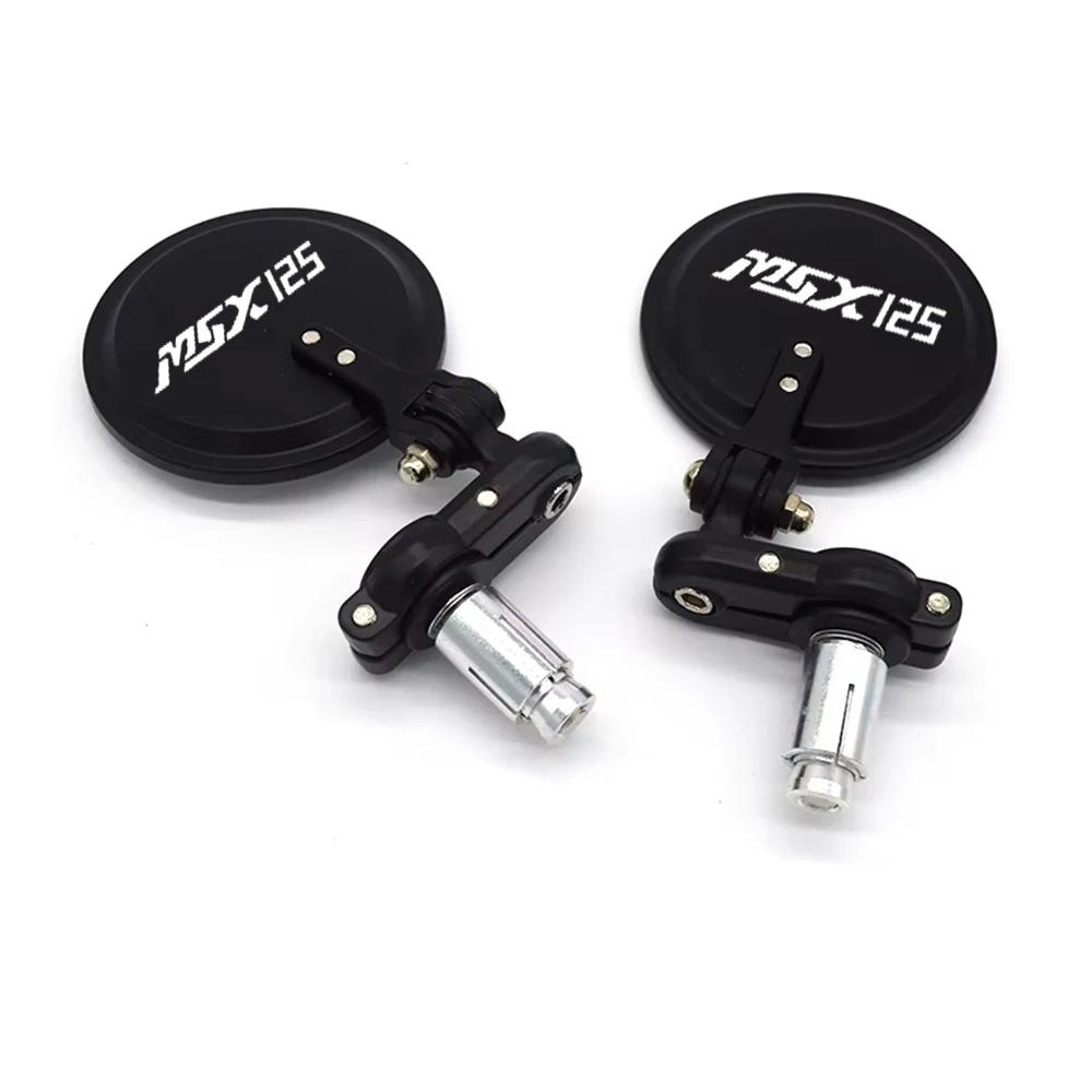 Logo For MSX125 For Honda MSX125 MSX 125 Grom/SF 2013-2021 2020 2019 Black Foldable 3" Round 7/8" Handle Bar End Side Mirrors - view 4