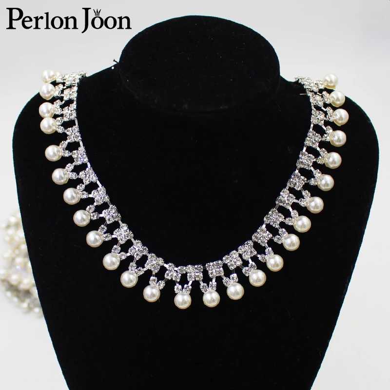 pearl tassel rhinestone trim  pearl pendant trim chain Used for bridal wedding dresses, shoe accessories ML054