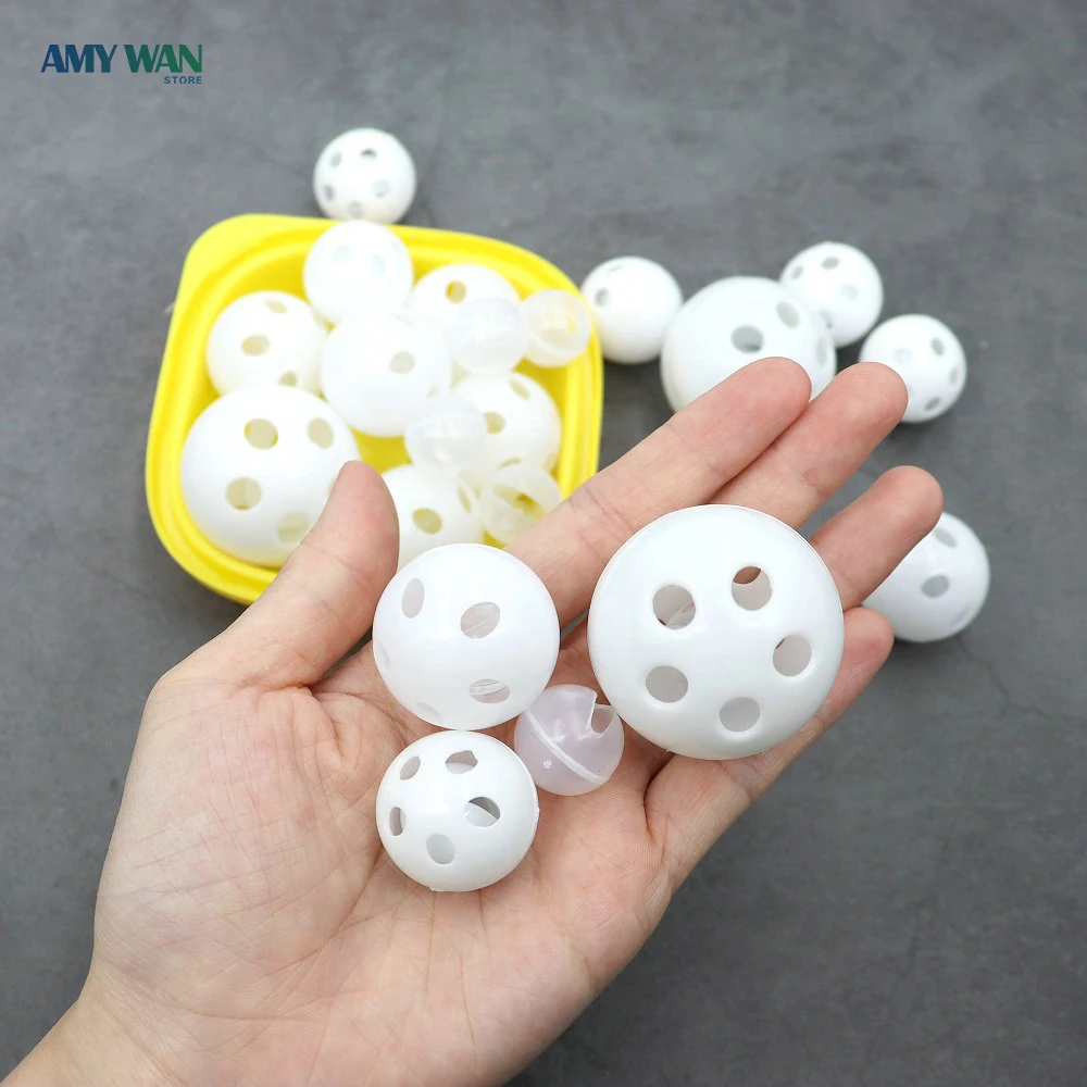 17/24/28/38mm Plastic Toys Interactive Ball Rattle Bell Ball Training Dog Toy Kitten Kitty Pet Squeaker Noise Generator Supplies