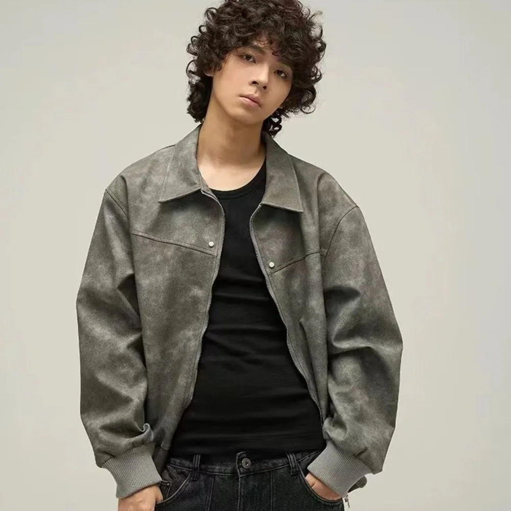 سترة بسحاب بياقة من الجلد الصناعي باللون البني من تيسكو - ملابس خارجية كاجوال للارتداء اليومي للرجال