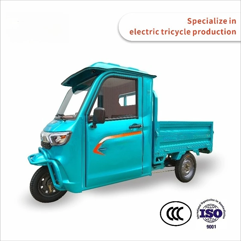 Manufacturer Direct New Electric 3-Wheel Tricycle for Passenger Use and Building Materials Delivery