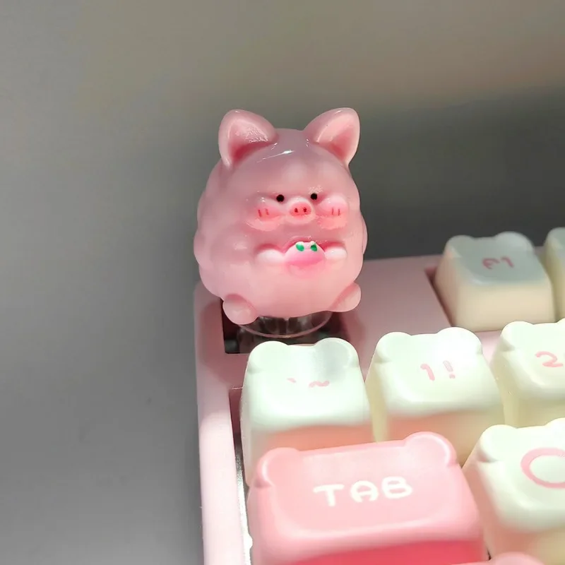 MiFuny simpatico pomello traslucido Keycaps Kawaii coniglio/amaretto manopola del Volume Keycap personalizzato per il gioco tastiera meccanica Keycaps regalo