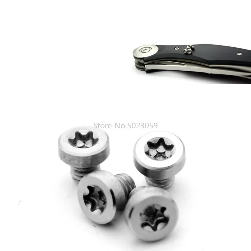 4PCS DIY Knife Handle Screw Folding Knife Shank T8 Plum Screw Oppose Lock Rivet Tools Knife Fastening Screws