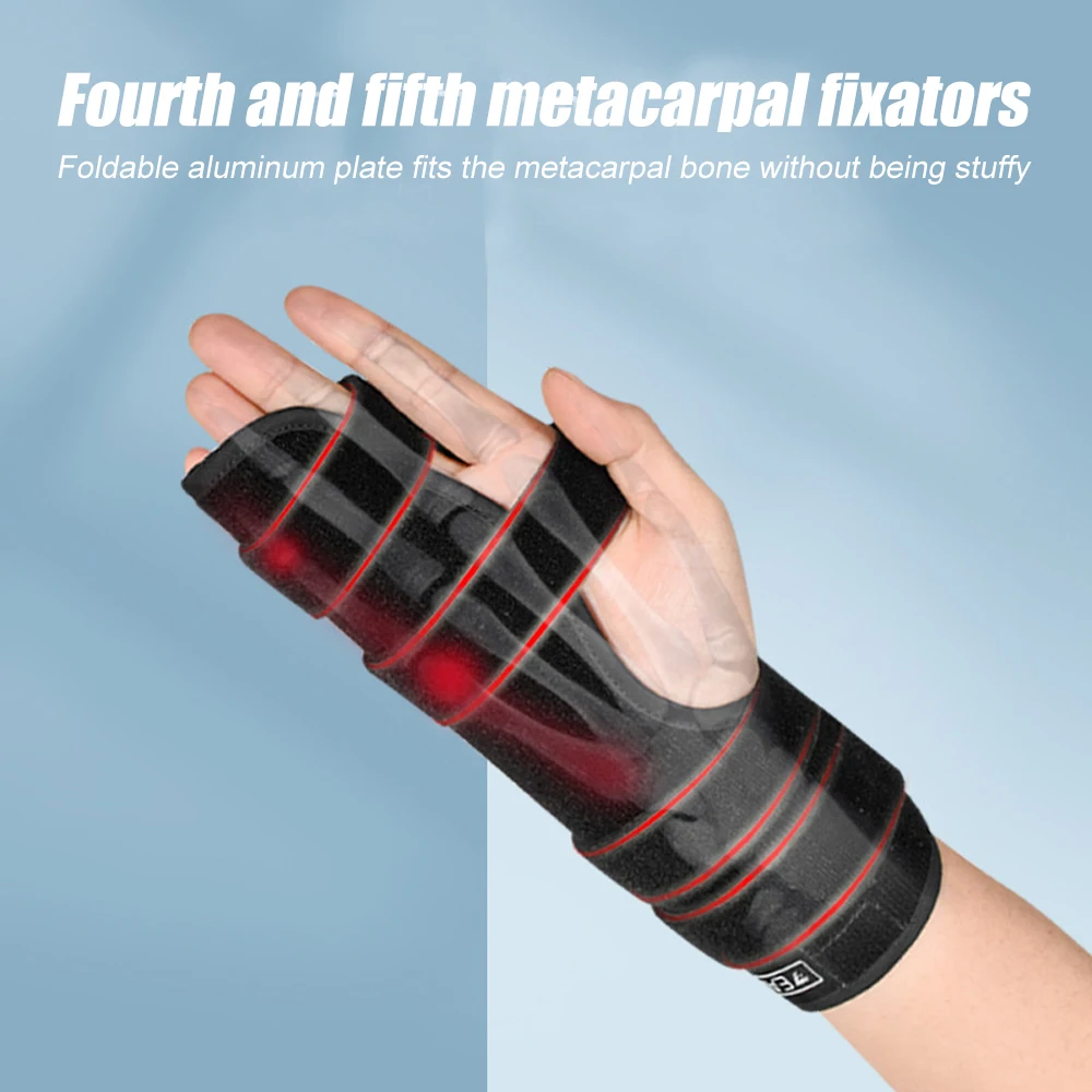 Boxer Fracture Splint, Pinky Finger Splint, Adjustable Metacarpal Splint Hand Brace for Arthritis Fracture Broken Trigger Finger