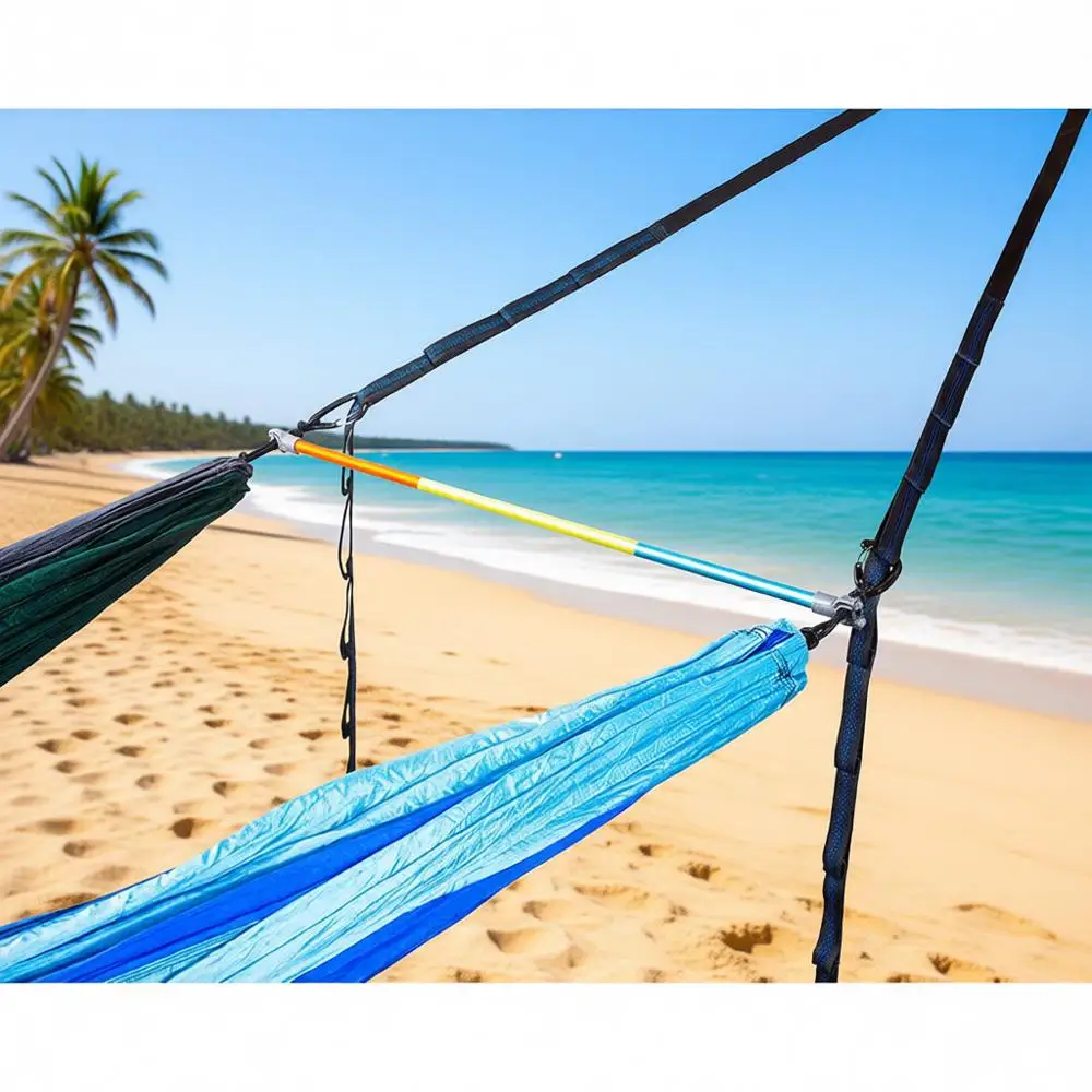 

Retro-Style Lightweight Hammock System with Side-by-Side Setup, Green Dac, Anodized Aluminum Alloy, 277g