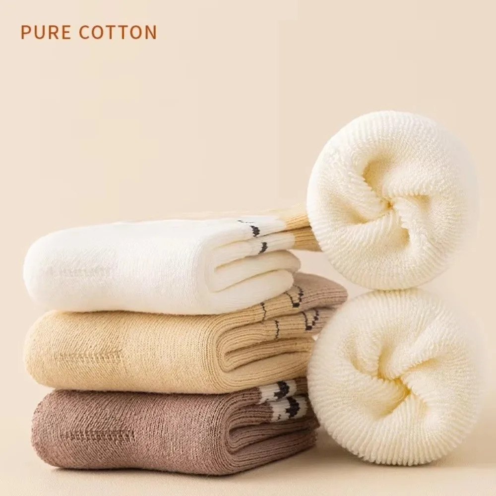 

New Plush Newborn Sock Thicken Velvet Middle Tube Socks Warm Anti-Cold Hosiery Autumn and Winter