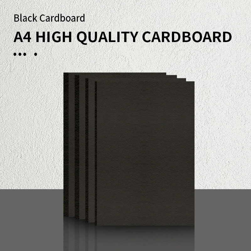 ﻿ A4 5pcs 1mm 1.5mm 2mm 3mm Black Hard Thicked Cardboard For DIY Handmade Mould Decoration Package Painting Cover 8.3inch*11.7in