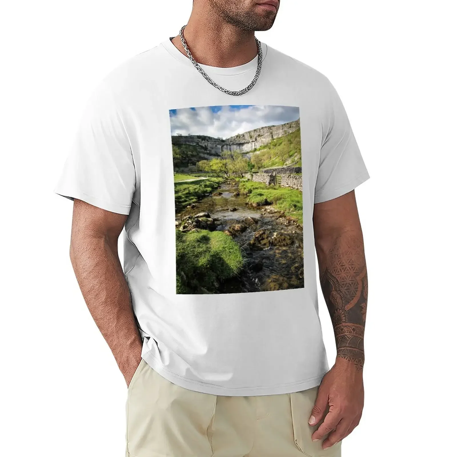 Malham Cove Stream T-Shirt tops new edition mens clothing