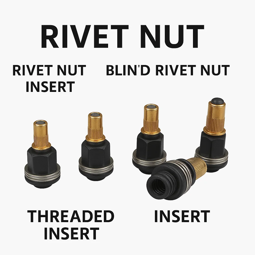 21pcs Hand Rivet Nut Tool Set, Manual Riveter Kit with M4–M10 Nut Heads for DIY Repair, Car Service, Durable Multi-Use Accessory