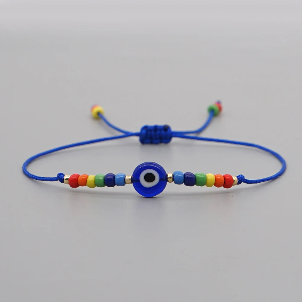 سوار العين التركية للنساء ، مجوهرات مع الخرز ، نمط بوهيمي ، مطرز ، محظوظ ، عيد الفصح ، 2020