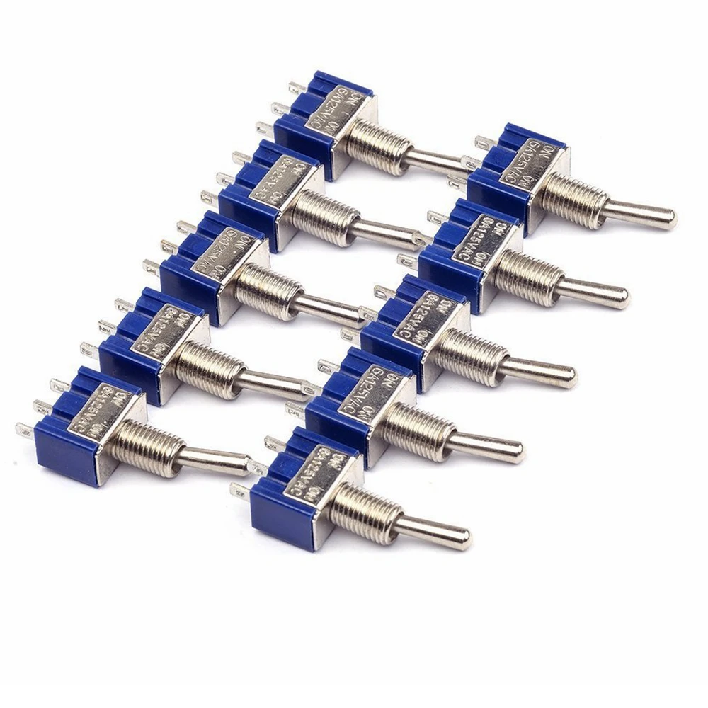 10 шт. AC125V 6A ON/ON 3 клеммы 2-позиционный тумблер SPDT мини микропереключатель для бытовой техники промышленное управление