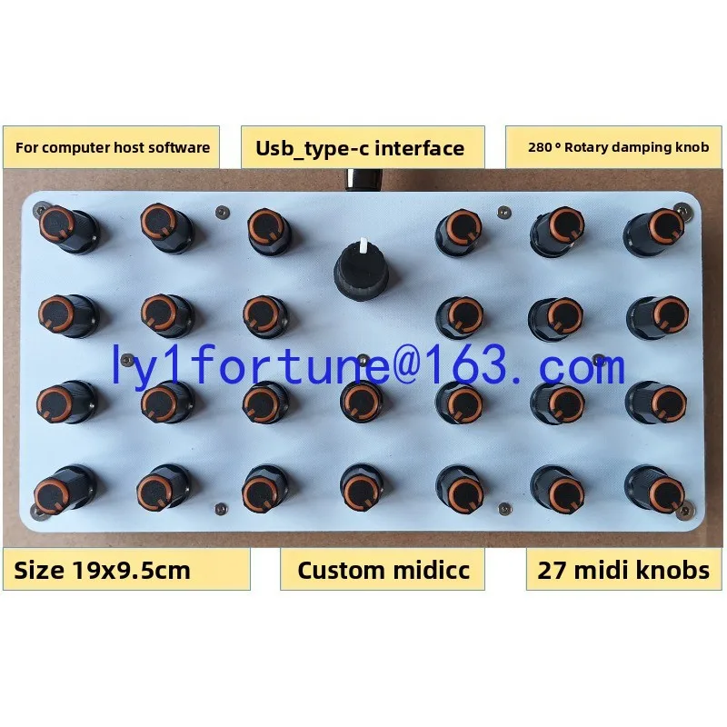 27 MIDI Knobs Knob Custom CC Information USB-C Interface Music Host Software Controller